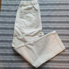 アイボリー コットン イージーパンツ