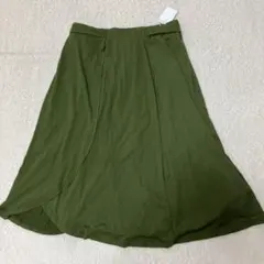 タグ付き　QUEEN ロングスカート　フレア　5XL カーキ