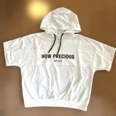 ピンクラテ　半袖パーカー