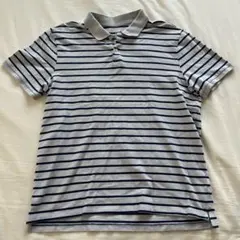 セット売り可 GAP グレー/ネイビー ストライプ ポロシャツ XLのサムネイル