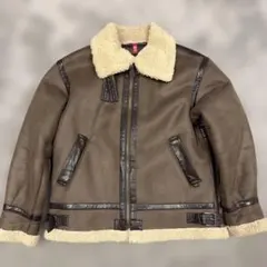 【Alpha】フェイクムートンコート B-3 ジャケット　M