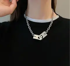 ♥️残りわずか♥️ネックレス　ストリート　シルバー　ユニセックス　ヒップホップ