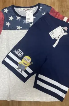 新品　ミニオン　ハーフパンツ　135 H&M
