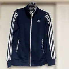 adidas ネイビー レディースジャージジャケット