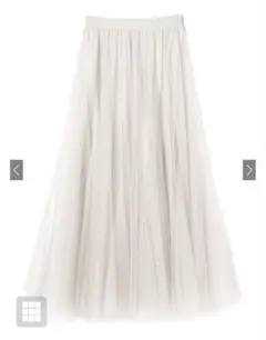 GRL グレイル ボリュームロングチュールスカート アイボリー at118