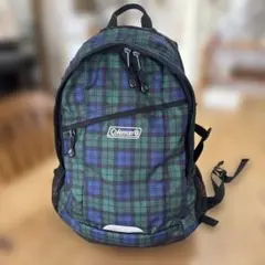 Coleman グリーンチェック柄リュック