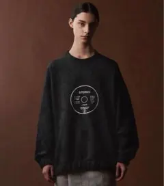 SHAREEF ‘RECORD’ MICRO SUEDE SWEAT