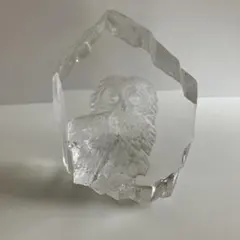 マッツジョナサン　MATS JONASSON クリスタル　フクロウ　置物