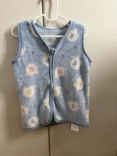 ベビー スリーパー 水色 動物模様