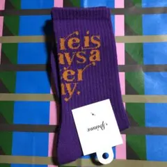 あ*あ様 【お目立ち】むちゃ可愛♡配色ソックス　パープル×オレンジ　カシスオレンのサムネイル