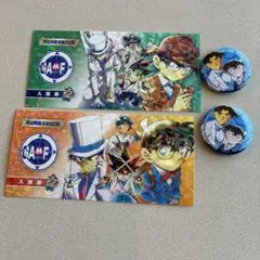名探偵コナン入館券使用済み2枚とバッジセット