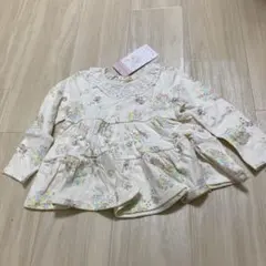 タグ付き未使用　クーラクール 花柄　楽器柄 長袖トップス　カットソー 100