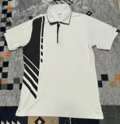 adidas ゴルフシャツ Lサイズ ホワイト/ブラック