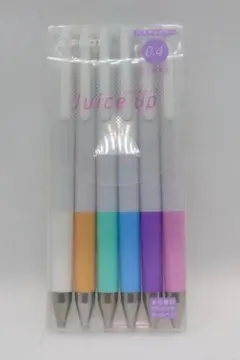 ゲルインキボールペン　ジュースアップ　0.4mm　パステル　6色セット