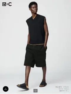 UNIQLO:C スウェットワイドショーツ S ブラック