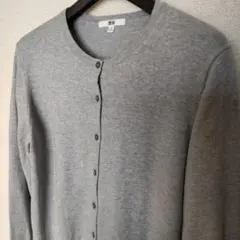 UNIQLO UVカットクルーネックカーディガン XL グレー