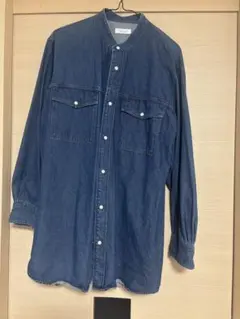 ビューティー&ユース カラーバンド デニムシャツ オーバーサイズ