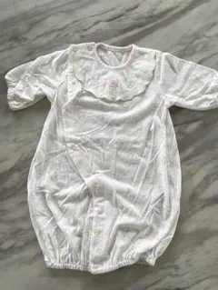 【新品水通し1回のみ】花柄刺繍ツーウェイ・ドレスオール 50-60cm