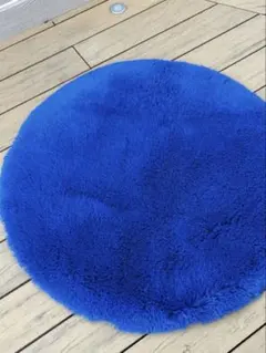 SAYAN SAYANラグ円形 直径 95 コバルト ブルー