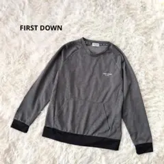 ファーストダウン 長袖カットソー ラグランスリーブ グレー L フロントポケット