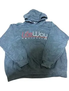 【XL相当】GILDAN 企業ロゴ プルオーバーパーカー チャコール ゆるだぼ