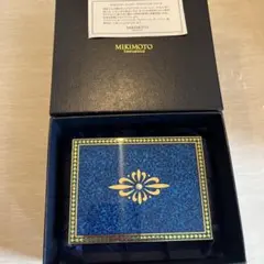 新品　未使用　MIKIMOTO 角型小物入れ アクセサリーケース　ブルー　青のサムネイル