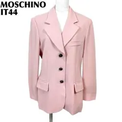 MOSCHINO バージンウール テーラードジャケット IT44 ピンク 無地のサムネイル