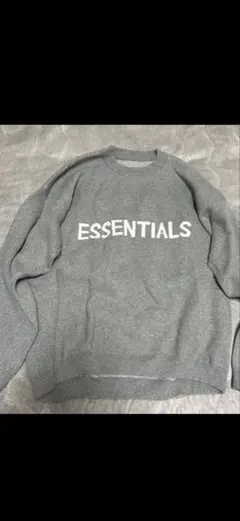 ESSENTIALS クルーネック ニット セーター グレーのサムネイル