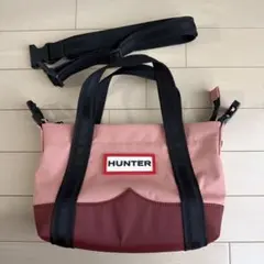 極美品✨HUNTER ナイロン トート 2WAY ショルダーバッグ A4 ピンク 