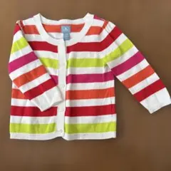 baby gap 80cm カーディガン　女の子　カラフル　ボーダー　薄いニット