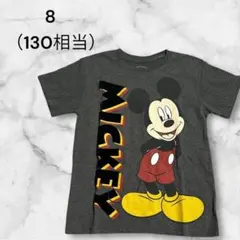 【美品】ディズニー　ミッキーマウス Tシャツ 130 グレー　キャラクター