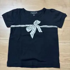 agnès b. ENFANT 黒リボンTシャツ 4 ans