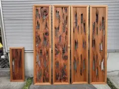 高島様専用欄間 木製彫刻装飾 2点セット - メルカリ