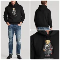 現行QRタグ✨ポロラルフローレン タキシードポロベア スウェットフーディ M