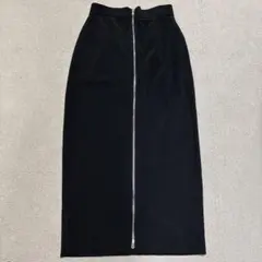 GU フロントジップナローロングスカート