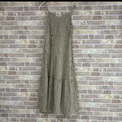 チェックキャミソールワンピース
