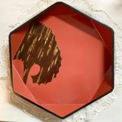 六角形漆器　菓子器