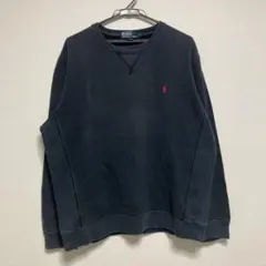 90s ポロラルフローレン スウェット フェード リバースウィーブ 短丈 裏起毛