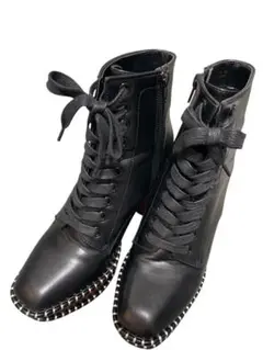 MOUSSY 厚底 レースアップ ブーツ ウッドソール サイドジップ Mサイズ