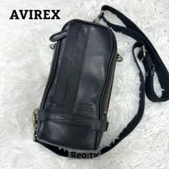 AVIREX USA 2WAY レザーショルダーバッグ ブルト バーシティ - メルカリ