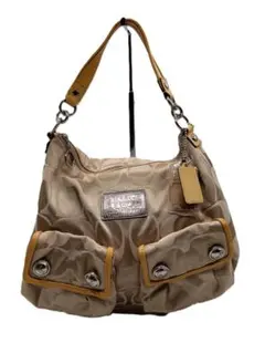 COACH 14570 ポピー ホーボーバッグ 2WAYバッグ ブラウンイエロー