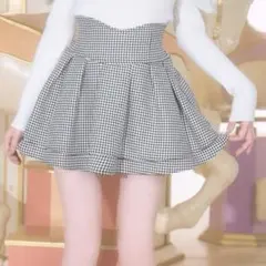 ミシェルマカロン 美脚になれるスカート千鳥柄(インナーパンツ付き)