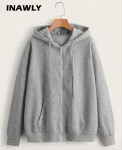 【 shein 】グレーパーカー　Lサイズ