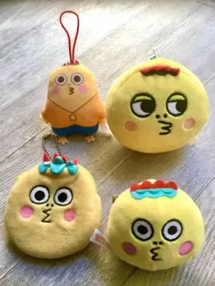 コジコジ　次郎4個セット　フェイスマスコット　ぬいぐるみクリップ　ミニポーチ他