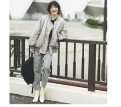 アッパーハイツ◎THE U-2 MA-1 ジャケット：グレージュ