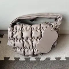 しまむら yumi ぽこぽこ ショルダーバッグ グレージュ