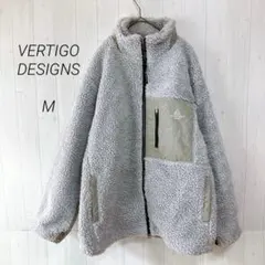 バーティゴデザイン　ボアジャケット　ライトブルーグレー　M 　アウター