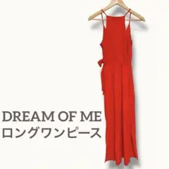 DREAM OF ME レッドキャミロングワンピース スリットあり