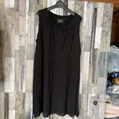 SCOOP ブラック ノースリーブワンピース