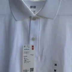 新品未使用タグ付き　エアリズム　コットンカノコポロシャツ　Mサイズ　ホワイト　白